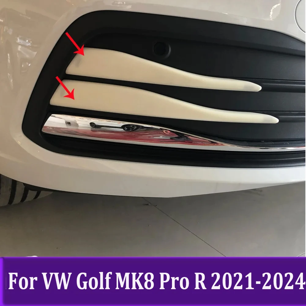Передние противотуманные светодиодные полоски для бровей обшивка для Volkswagen Golf 8 MK8 Pro R 2021-2023 2024 автомобильные аксессуары