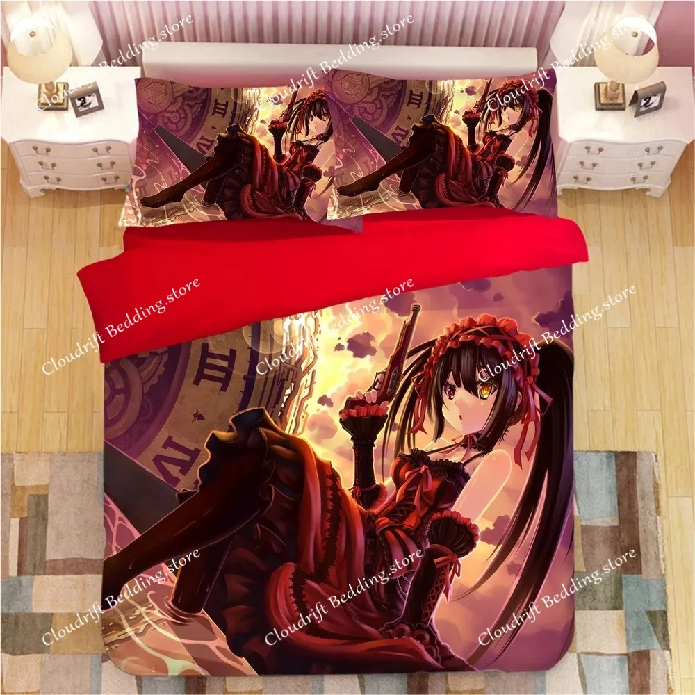 manga-date-a-live-bedding-set-japan-cartoon-anime-duvet-covers-pillowcases-tokisaki-kurumi-comforter-cover-set-bedclothes