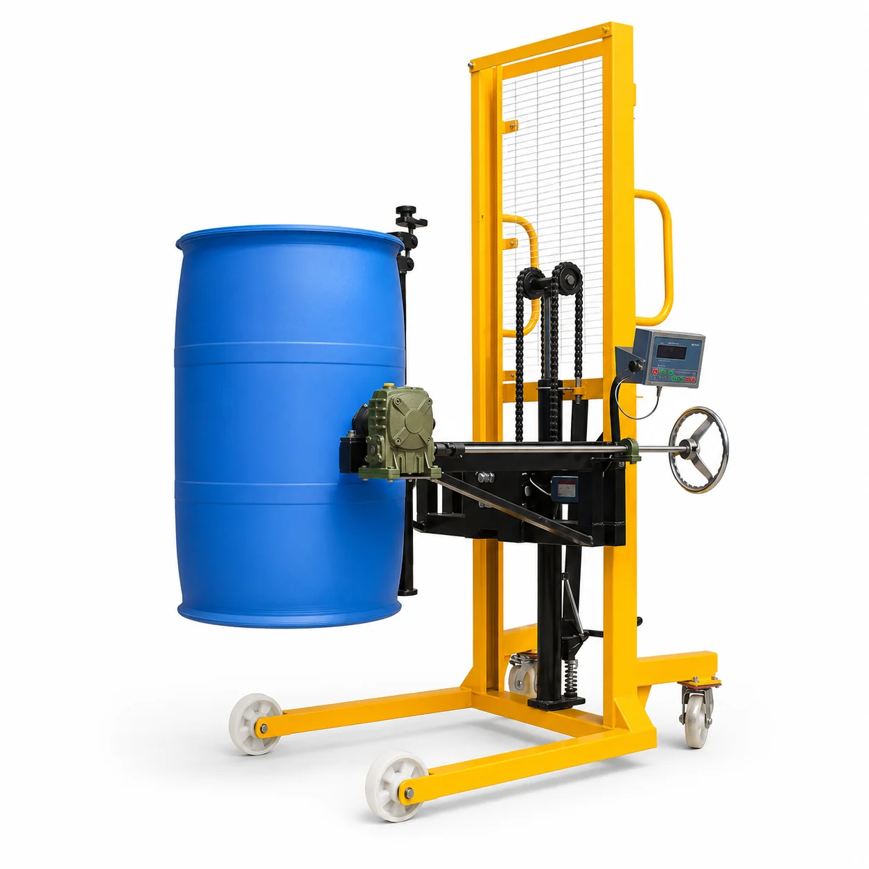 CHPD91 450KG Electric Drum Tilter Digital Weighing Scale Hydraulic Lifting Mechanism CE ISO Certified 1500MM Max Height