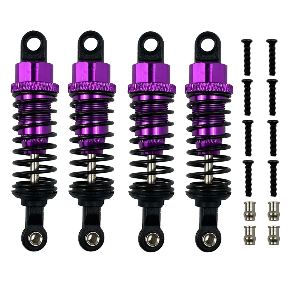 4Pcs Metal Shock Absorber Damper for Wltoys A959 A959-B A949 A969 A979 K929 1/18 RC Car Upgrades Parts,Purple