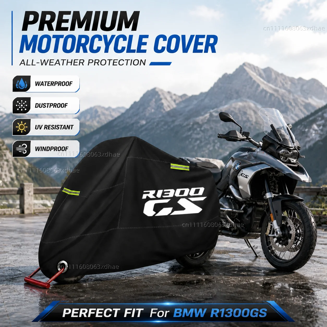 

Premium Motorcycle Cover All Weather Dust Rain UV Protection 190T Oxford Cloth For For BMW R1300GS R1300 GS R 1300GS GS1300 2023