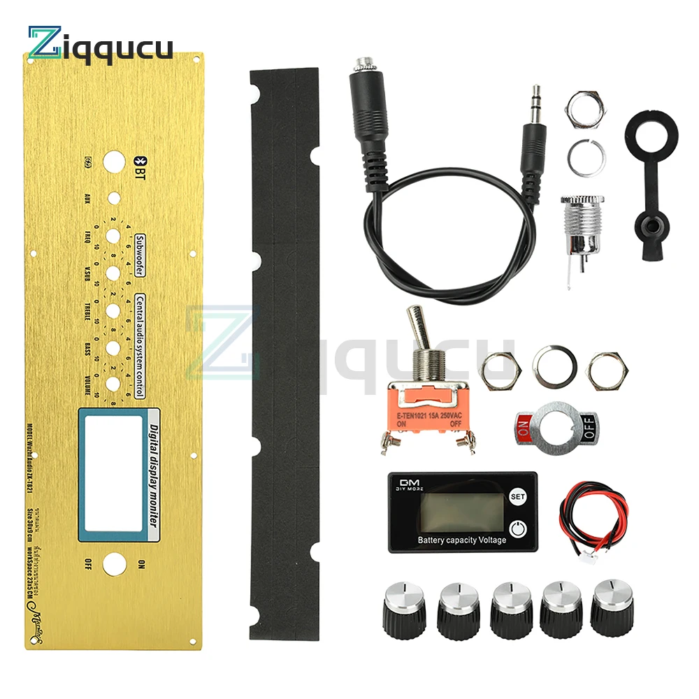 

TB21 Amplifier Panel Kit With Bluetooth Volume Control Digital Display Aluminum Alloy Front Panel DIY Audio Amplifier Module