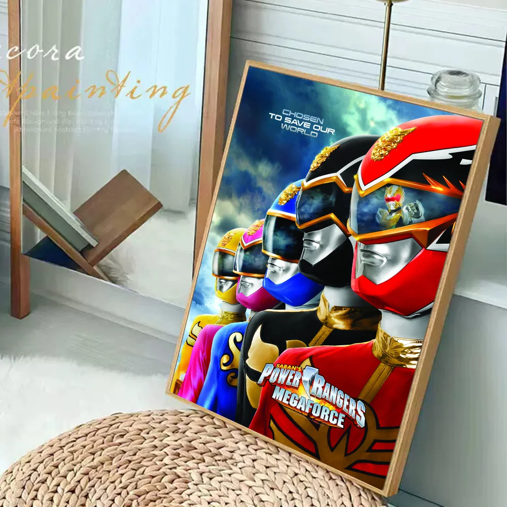 Movie P-Power R-Rangers Good Quality Prints And Posters Waterproof Paper Sticker Coffee House Bar Posters Wall Stickers