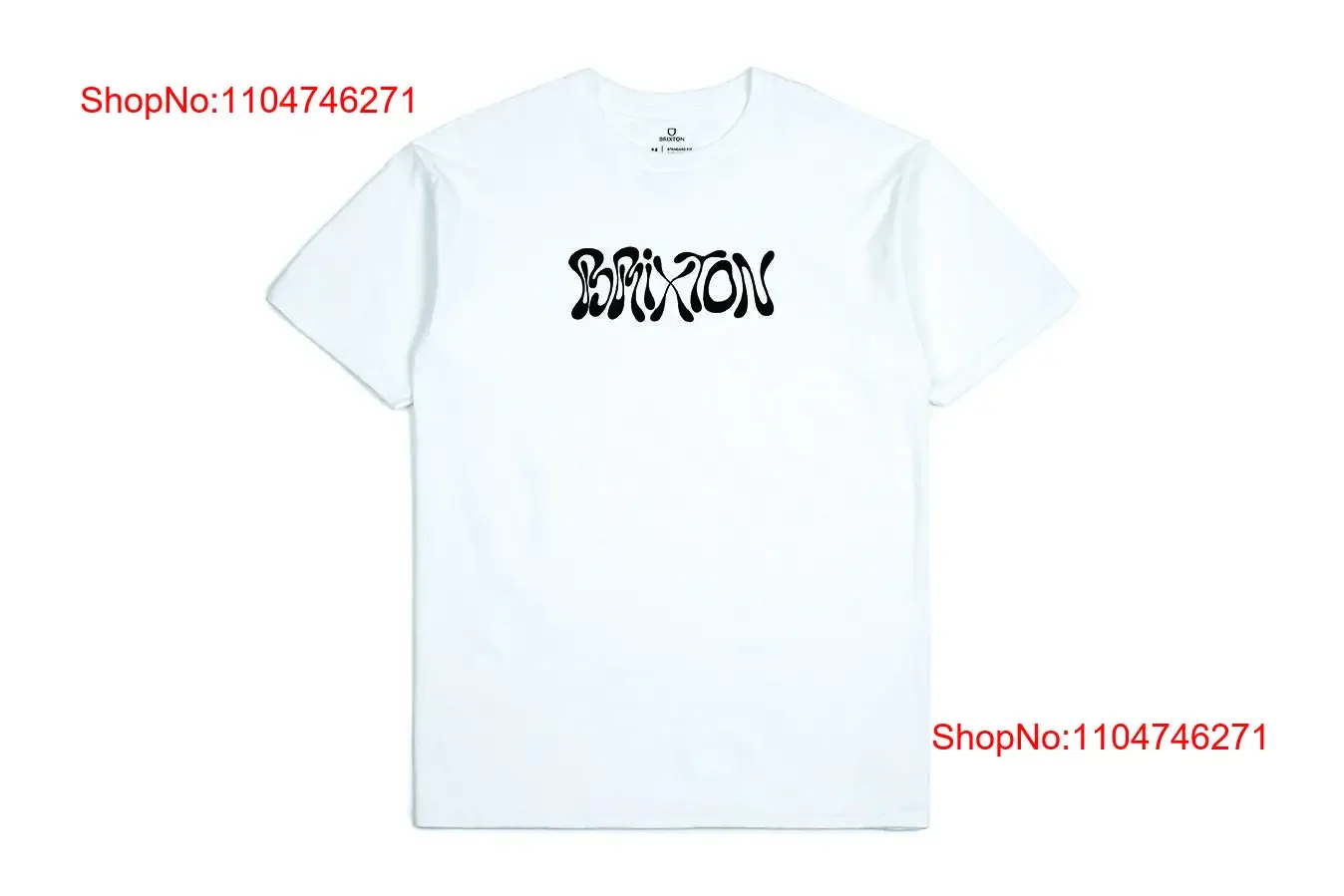 Brixton Trippy Camiseta Blanca Gr M vintage Lavado Ropa de diseñador ligeramente gráfica Top para uso diario Suave Estirado