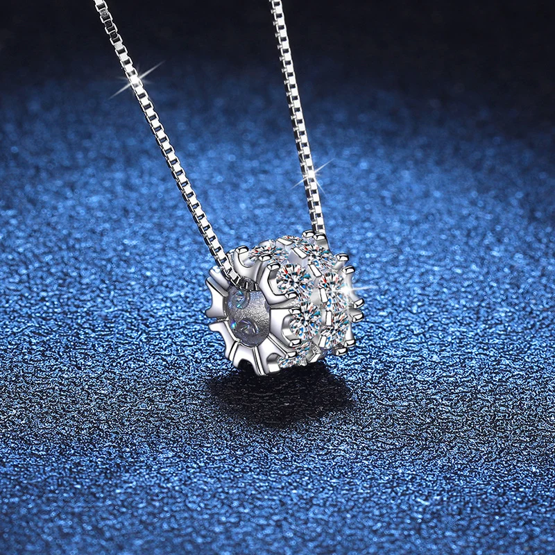 

Women's 925 sterling silver full diamond moissanite necklace, collarbone chain small waist necklace, jewelry gift
