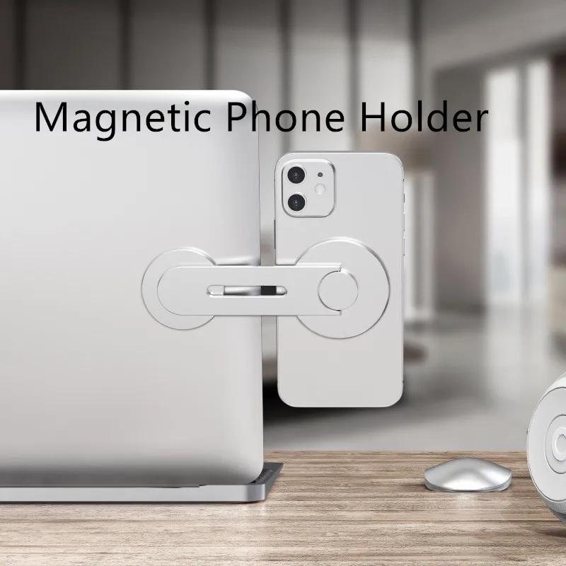 

Magnetic Phone Holder For Magsafe iPhone 17 16 14 13 Pro Max Laptop Phone Car Stand Continuity Flip Monitor Display Side Mount