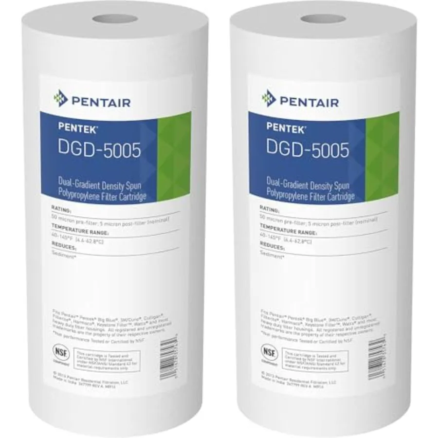 

Сменный картридж для фильтра воды Pentair DGD-5005 Big Blue, 10 дюймов, для очистки всего дома, с двойным градиентом плотности, из спан-полиэстера