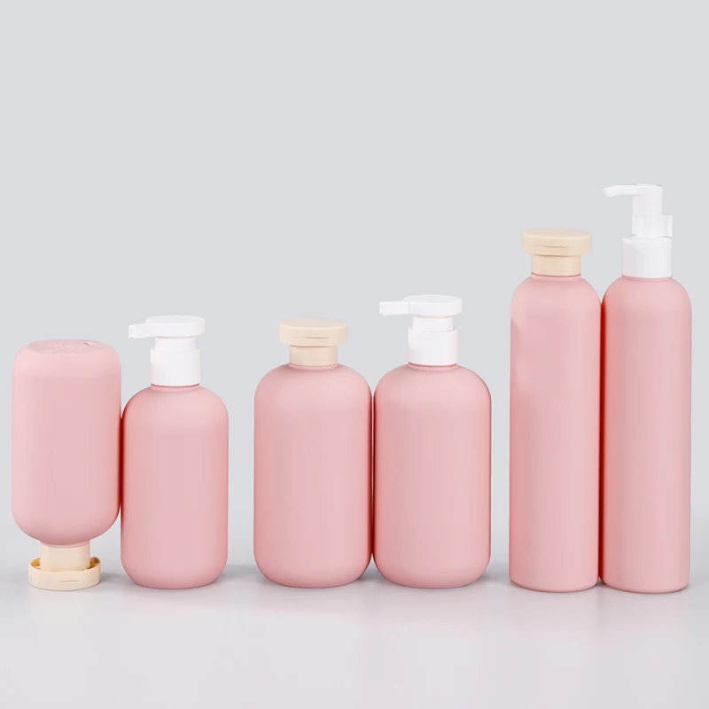 Empty Plastic Pump Lotion Shampoo Bottle High-end Cosmetics Bottles PP Pump Head Refillable Bottles Bathroom Storage Box