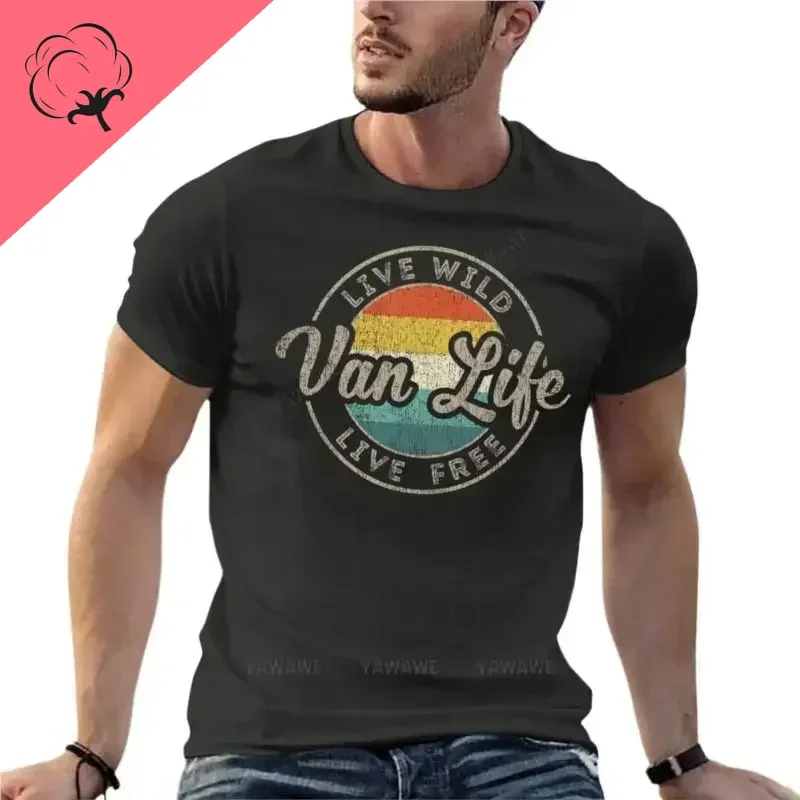 Famous Popular Shirts Van Life Van Dwellers Vanlife Nomads Oversized T-Shirt Branded Cool Men'S Clothes Streetwear Top Sale