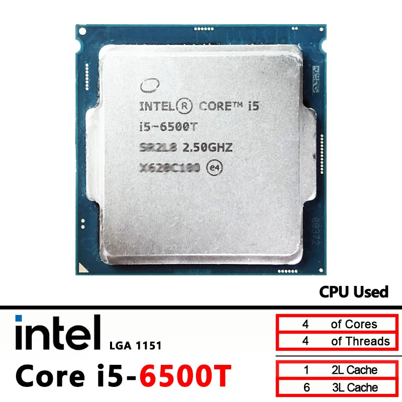 Intel Used Core i5 6500T CPU Processor i5‑6500T 4‑Core 4‑Thread 35W 14NM Skylake Socket LGA1151