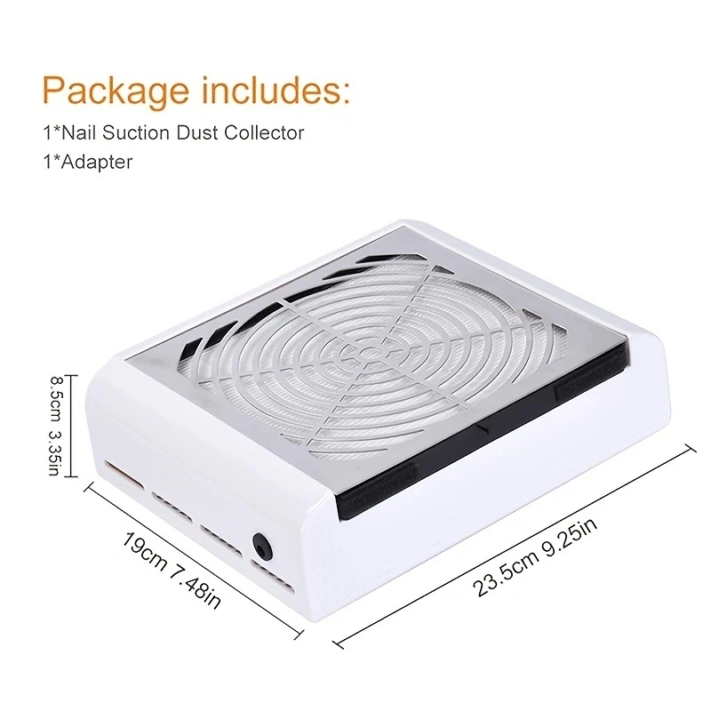 Potężny odpylacz do paznokci nowy ulepszony środek do czyszczenia paznokci-odpylacz do paznokci z filtr wielokrotnego użytku filtrem do paznokci