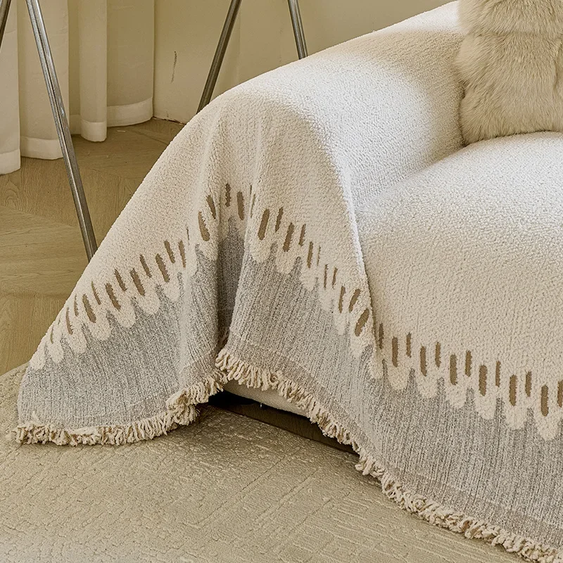 Home Living Room Sofas Couch Towel Full Protection Luxury Sofa Cover Waterproof Cat Proof Chenille Slipcover 2/3/4 Seater Couch