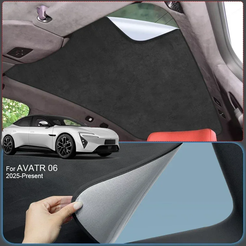 

Car Suede Fabric Anti-uv Electrostatic Adsorption Sunroof Sunshade Auto Heat Insulation Skylight For BAIC BEIJING BJ60 2024-2026