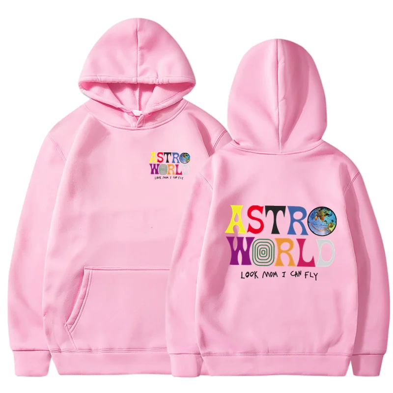 ASTROWORLD WISH YOU WERE HERE Print Men's Sports Hoodie Set Unisex Fleece Sweater Casual Designer Sportswear Casual Pullover Top