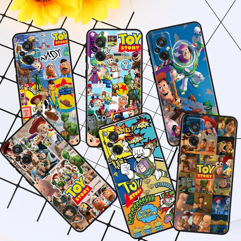 Disney Toy Story Black Phone Case For Xiaomi Redmi A1 2 4X 5 5A 6 6A 7 7A 8 8A 9A 9C 9T 10A LITE Plus Pro Shell Soft Cover Capa