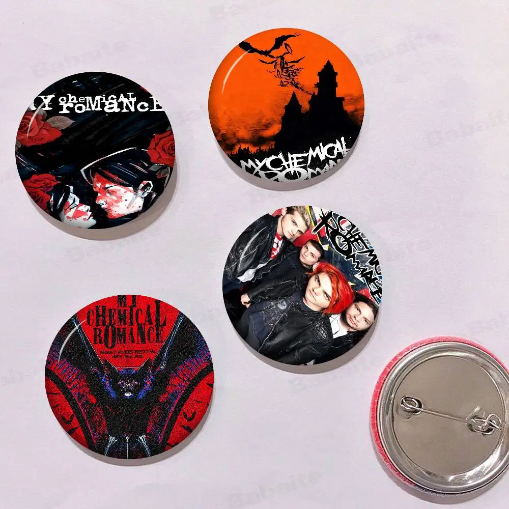 

My Chemical Romance Rock Band Canvas Prints 58mm Handmade Brooch Cartoon Cosplay Badge on Backpack Jewelry Accessories Gifts