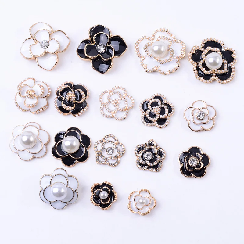 Korean version of retro court ins cold wind Internet celebrity temperament elegant earrings brooch jewelry accessories, flower p