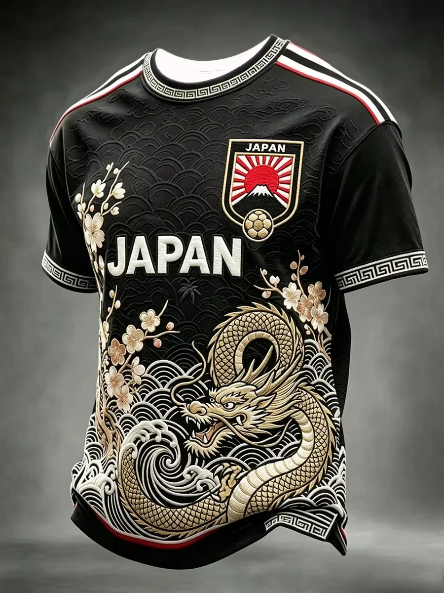 2026 Edition Japanische Fans Fußball-Trainingsshirts - 3D-Digitaldruck - Bequem und Atmungsaktiv - Familienkleidung