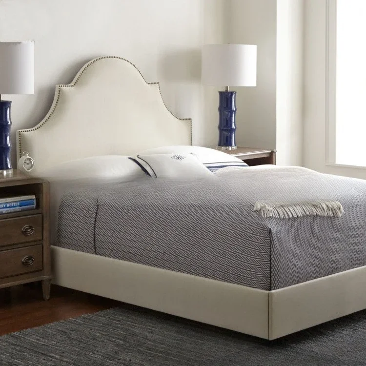 American box hydraulic double bed furniture model room bedroom fabric soft bag storage fashion wedding bed