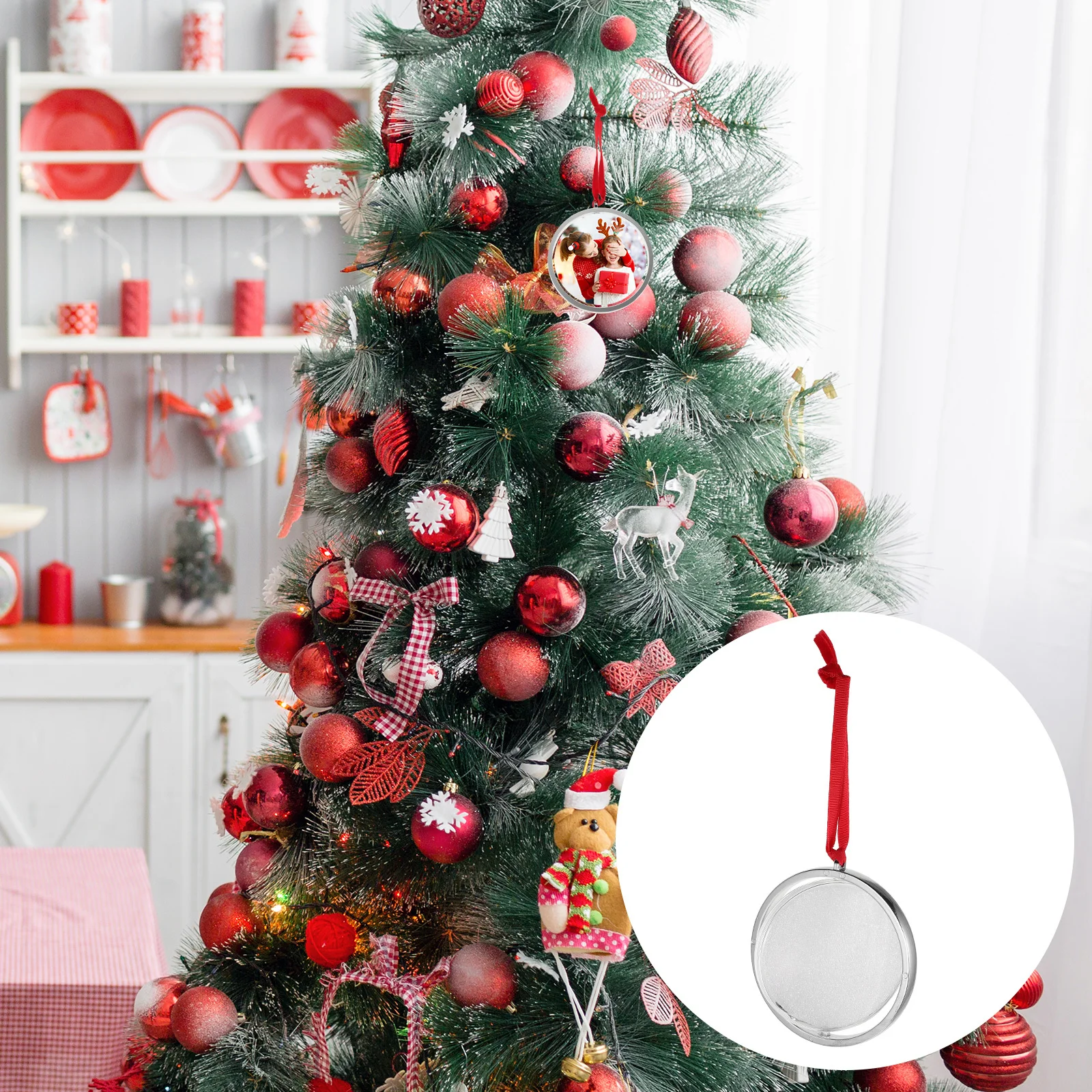 

Heat Transfer Christmas Ornament DIY Sublimation Blank Pendant Xmas Tree Decor Craft Blanks Home Hanging Party Decoration