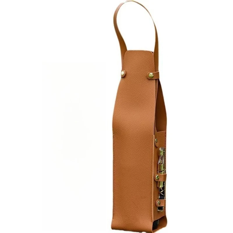 For Creative Leather Red Wine Bag, Single Pack, Storage Bag