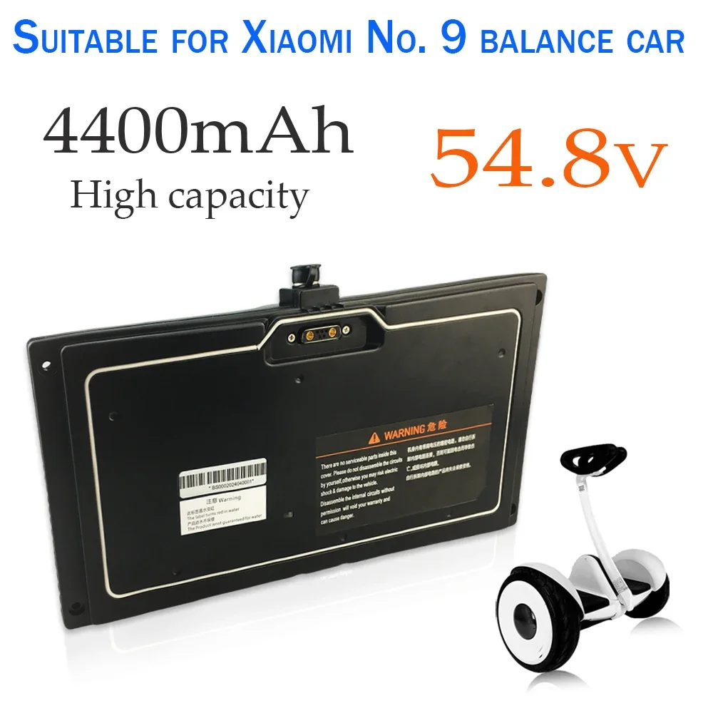 54.8V 4400mAh 3-pin/4-pin Li-ion battery pack can be connected to the APP, suitable for the Xiaomi No. 9 balanced car battery