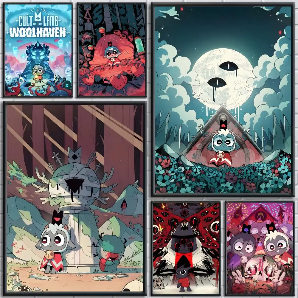 

Game C-Cult Of The Lamb Poster Trendy And Easy-to-Apply Wall Art Stickers For Home Decor And Dorm Room Walls