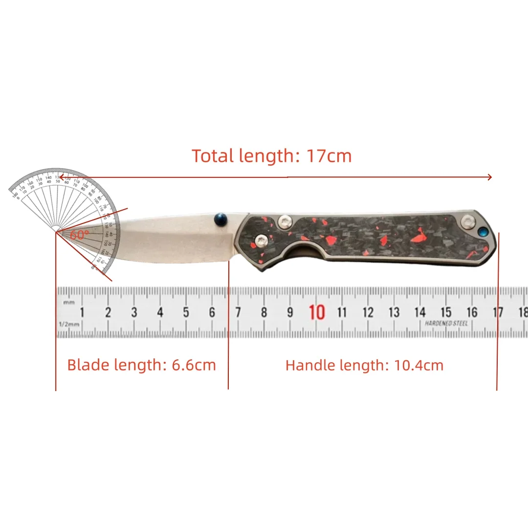 new CR- Carbon Fiber Crushing starry sky Folding knife, portable e pocket knife, household slicing sharp fruit knife