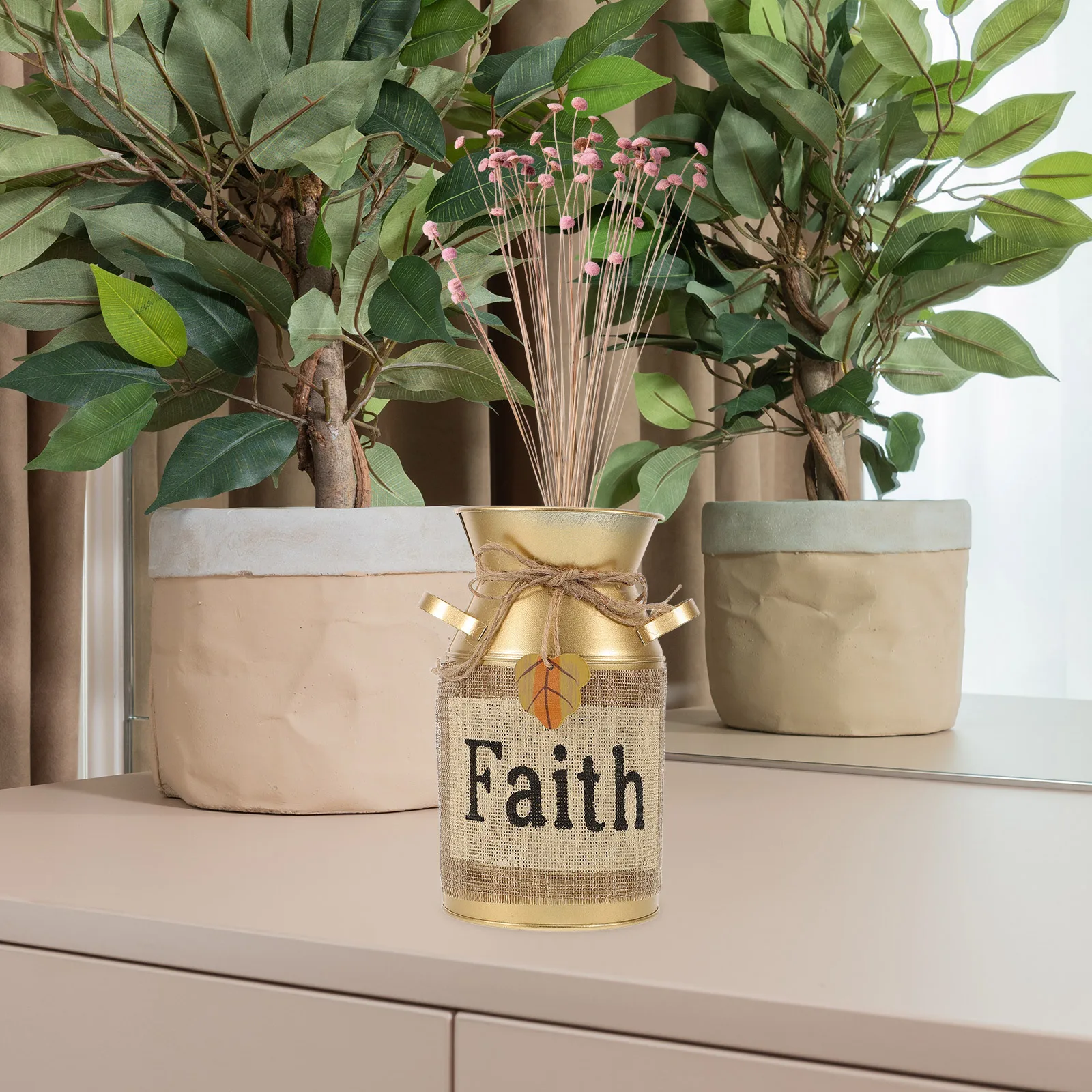 

Retro Metal Flower Bucket Decorative Vintage Planter for Home Garden Flower Arrangement Vase Planting Vase Retro Metal Planter