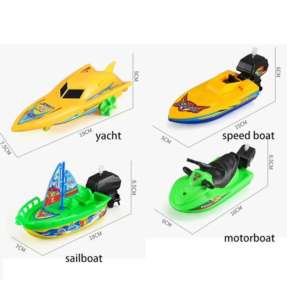 Mini navio chuveiro banho brinquedo barco a motor relógio acabar brinquedo criança brinquedos flutuador na água barco de velocidade navio brinquedos menino