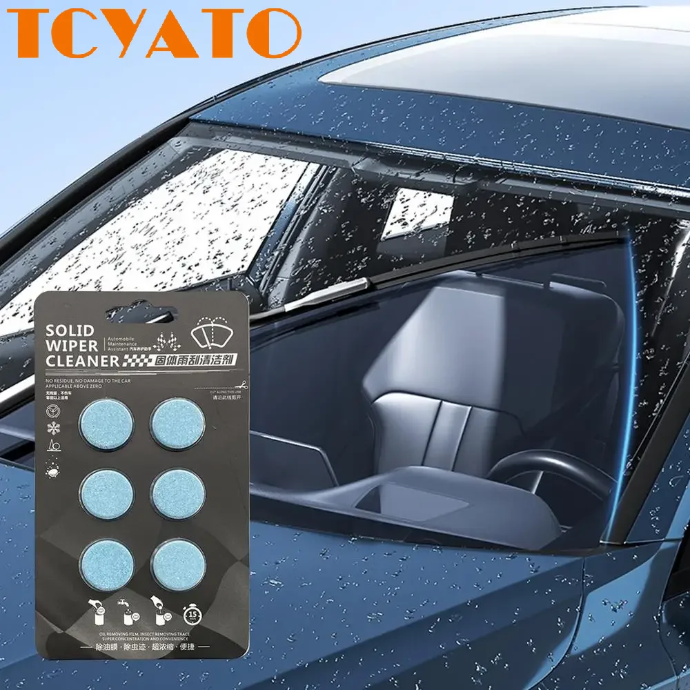 

TCYATO таблетки для омывателя лобового стекла автомобиля, жидкость для стеклоочистителя, 6 шт., жидкость для омывателя лобового стекла автомобиля, концентрированные чистые таблетки