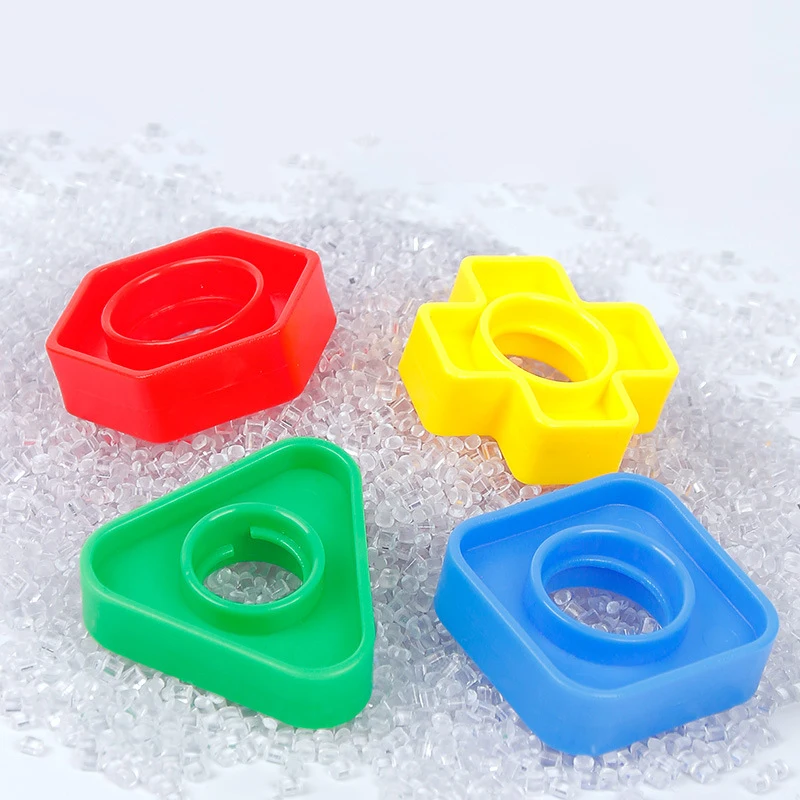 10Pcs/Set Screw Building Blocks Nut Shape Match Puzzle Toys For Children Infant Montessori Shape Color Recognize Educational Toy