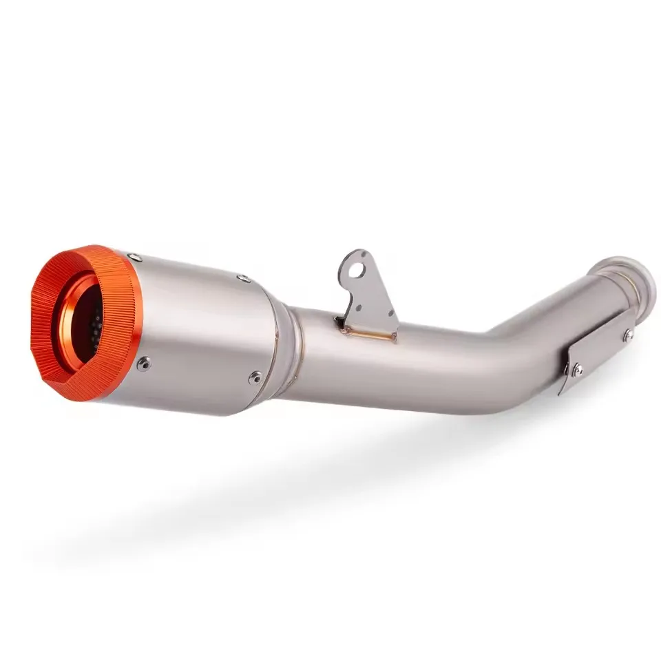 

For CFMoto 800MT 2021-2024 MT800 Escape Motorcycle Exhaust Middie Link Pipe Orange Muffler Tips 89MM Slip-On Connecting Pipe
