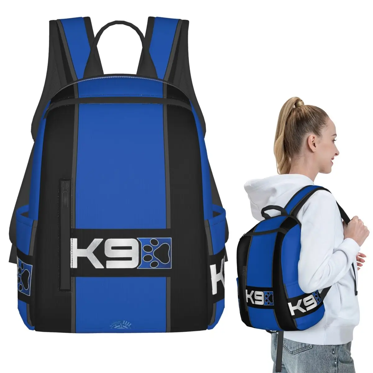 

Bark Effect Blue K9 Strip (Type 4) Backpack Student BookBag Kids School Bag Laptop Shoulder Bags Boys Girls