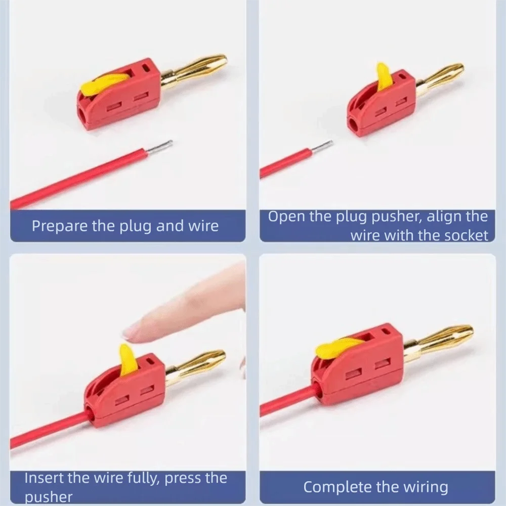 Fast Circuit Connection Banana Plug Stable Transmission Excellent Insulation 4mm Banana Connector Optimally Conductivity