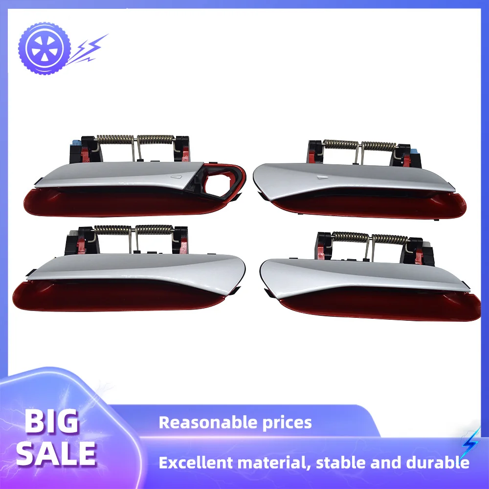 Four door sensing handle silver red, suitable for VW ID4 ID6,11G 837 205J/206E/205K/206D