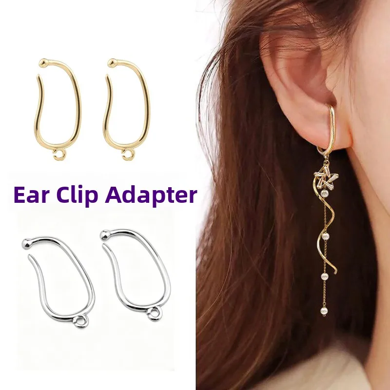 Handmade Earring Converters for Women No Piercing Required Ear Cuffs Hanging Ear Designs Non-Drop Copper Material Fashion Jew...