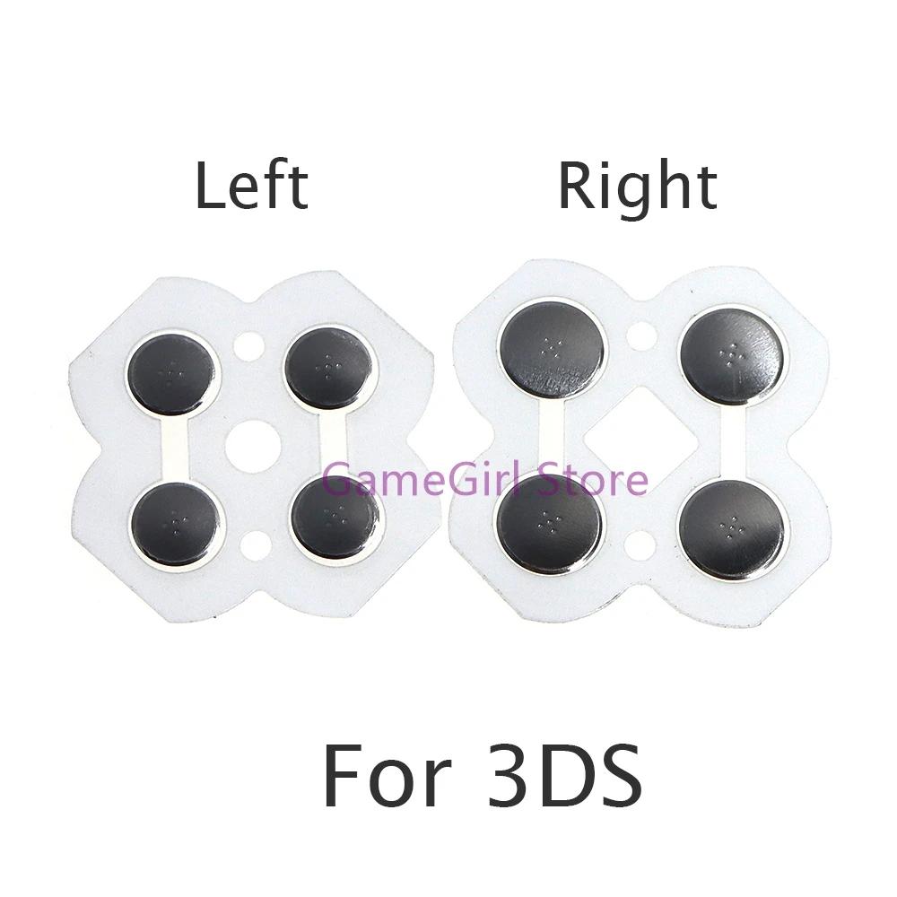 2pcs Replacement Left Right D Pads D-Pad Metal Dome Snap PCB Board ABXY Buttons Conductive Film For 3DS Controller