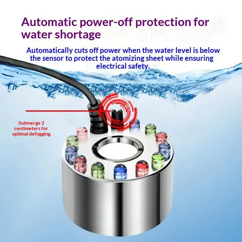 Fish Tank Fish Pond Landscaping Ultrasonic Nebulizer Small Rockery Bonsai Atomizer Humidifier EU Plug Power Adapter