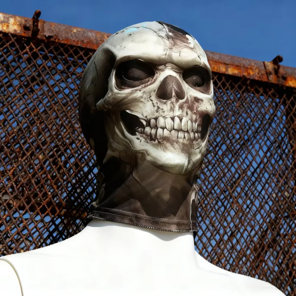 3Dリアルなデザインのスカル柄バラクラバマスク。伸縮性があり - 3D Printing Mask のレビューと価格