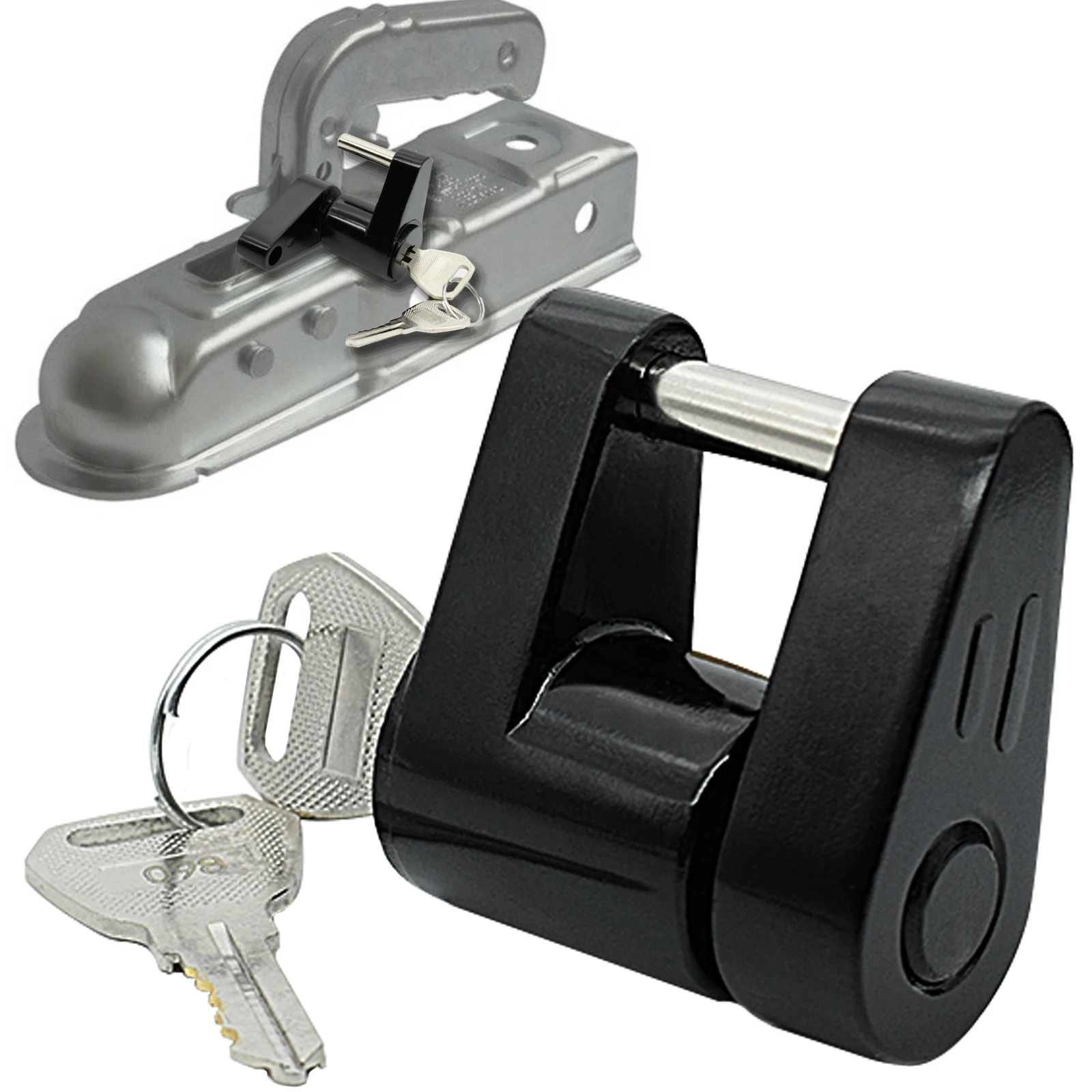 

Rust-resistance Anti-theft Trailer Hitch Lock Trailer Coupler Padlock Hook Lock Tongue Locks Hitch Security Protector