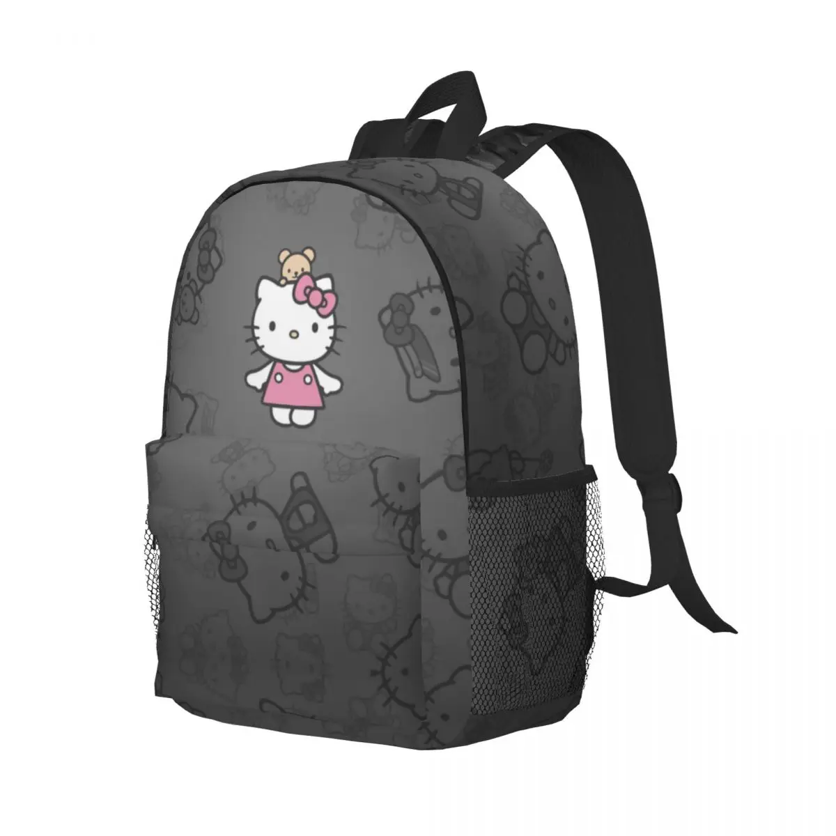 Hello Kitty New Fashionable Pattern School Bag Print Lightweight Backpack 15inch