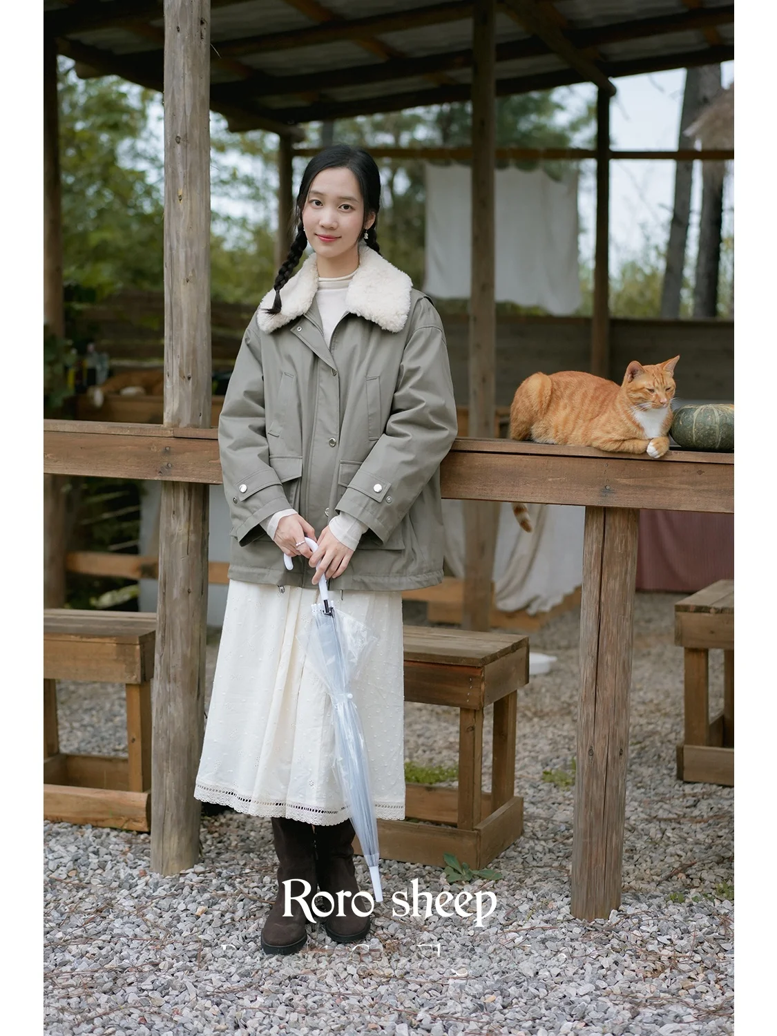 

Roroeep Pure Cotton Parka down Jaet Removable eep Camere Collar Women's Warm Coat Zipper Closure Long Sve Regular Fit