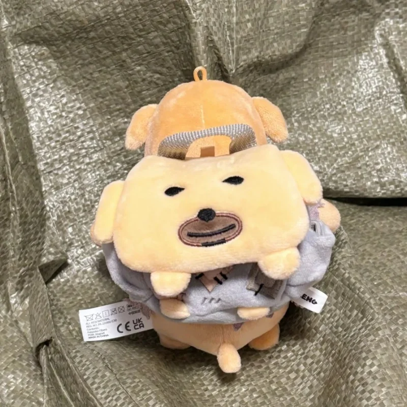 Nudaeng Dipping Sauce Dog Plush Toy Pajamas Style Cute Pendant Funny Soft Plush Doll Bag Decoration Ridiculous Abstract Gift