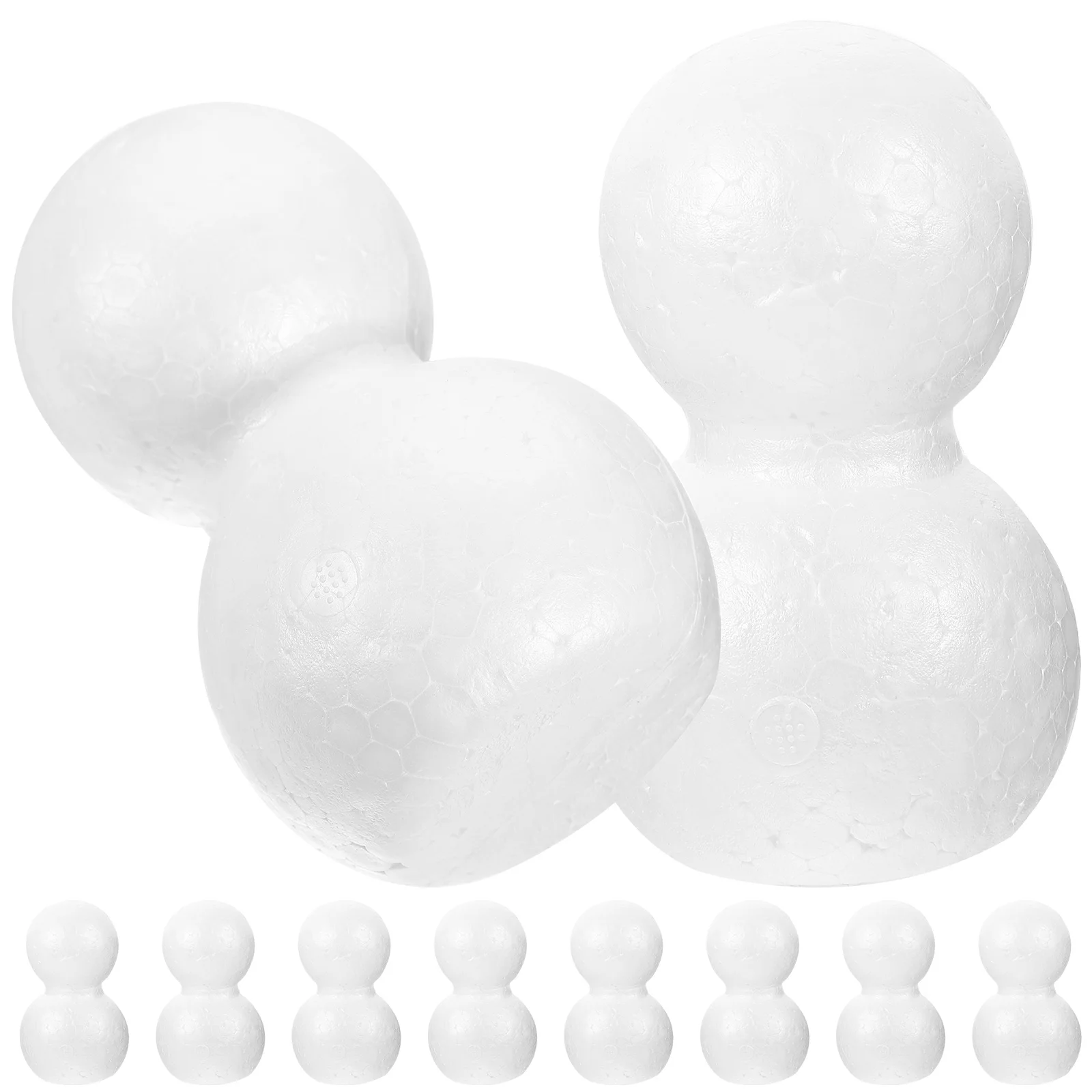 10PCS Foam Snowman Models Funny Festival Snowman Shape Crafts Children DIY Material