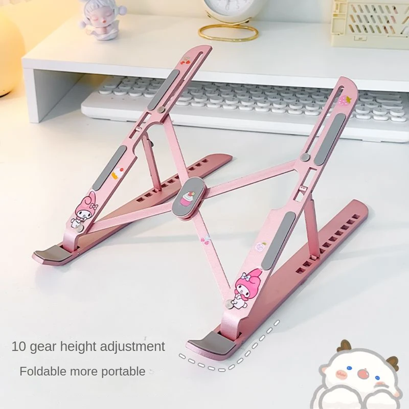 

Sanrio Melody Laptop Stand Kawaii Sanrioed Kuromi Animation Bracket Lifting Increase Height Vertical Suspended Exquisite