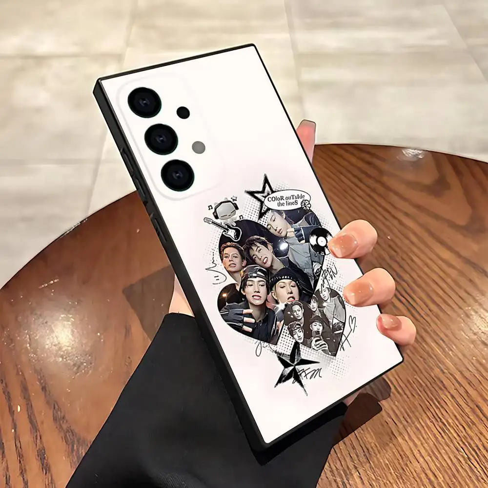 حافظة هاتف K-Kpop C-CORTIS GO لهاتف سامسونج S25، S24، S21، S22، S23، S30، Ultra، S20، Plus، Fe، Lite، 5G غطاء أسود