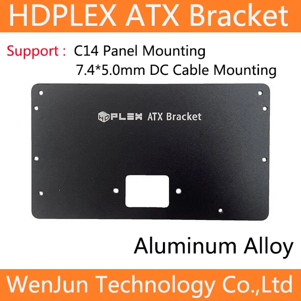 

Aluminum Alloy HDPLEX SFX Bracket ATX Bracket with hole for mounting an IEC C14 panel plug support 7.4*5.0mm DC Cable mounting