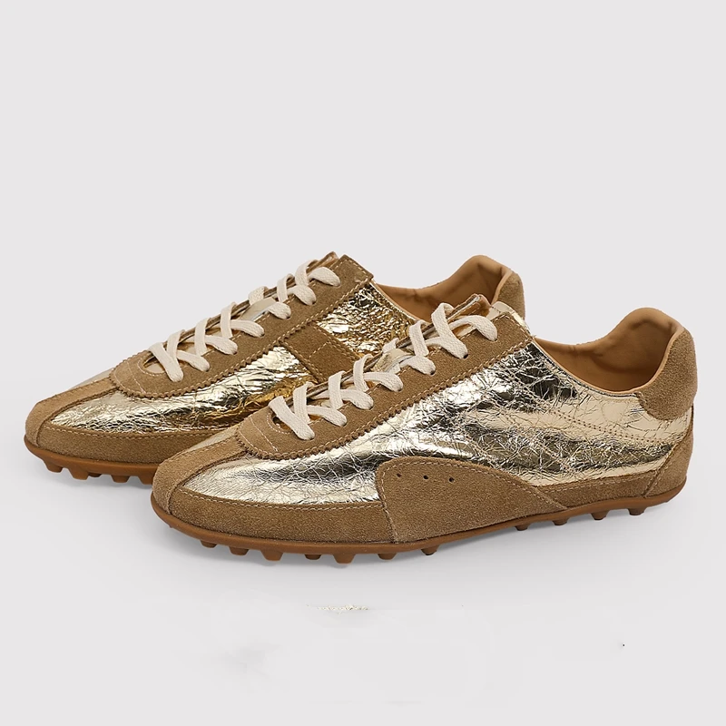 AIYUQI 2026 Neue Damen Wildleder-Sneaker Retro Casual Flache Schuhe Deutsche Trainingsschuhe Rutschfeste Gummisohle Damenschuhe