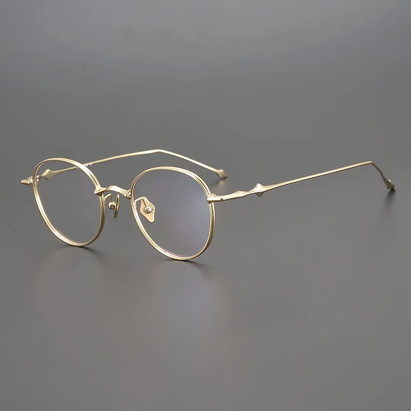 

Korea Fashion Style Titanium Glasses Frames Luxury Designer Round ABA Eyeglasses Women Men Prescription Reading Eyewear